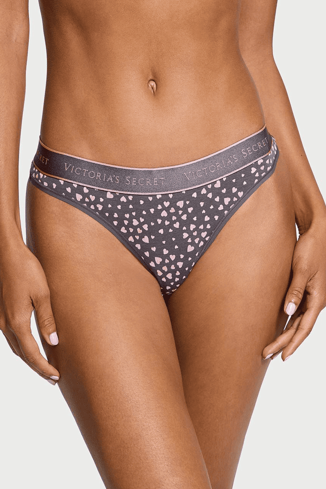Трусики С РЕЗИНКОМ СТРИНГИ GREY HEARTS Victoria`s Secret