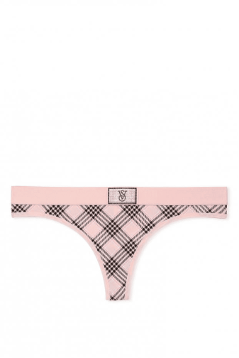 Трусики С РЕЗИНКОМ СТРИНГИ PINK PLAID EMBL Victoria`s Secret