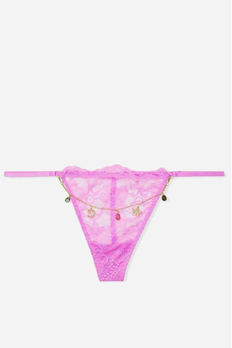 Трусики СО СТРАЗАМИ V-THONG VIOLET JEWELED Victoria`s Secret