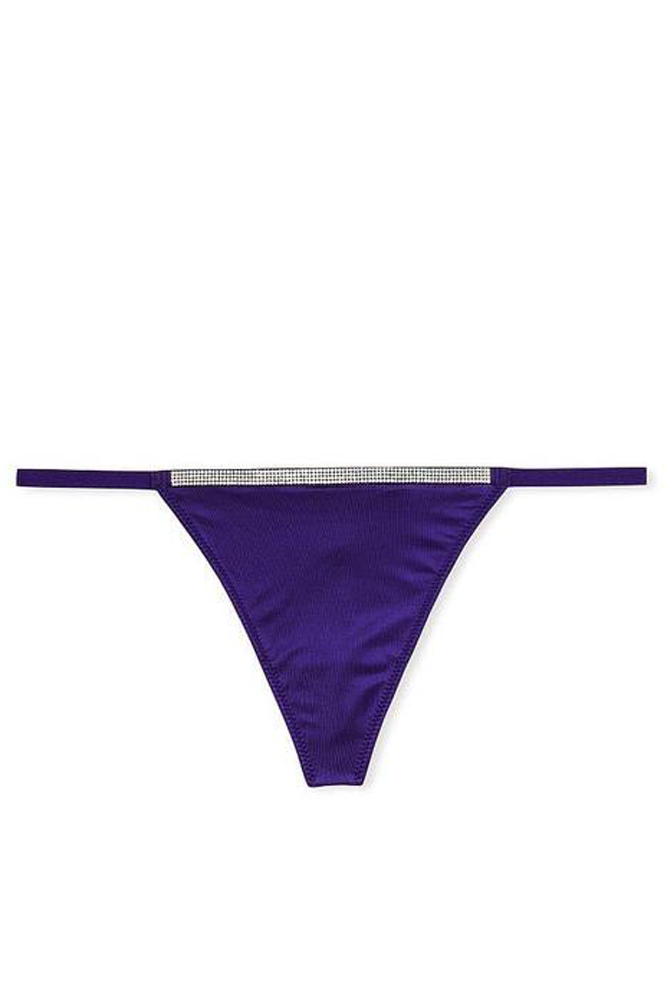 Трусики ЗІ СТРАЗАМИ V-THONG VIOLET Victoria`s Secret
