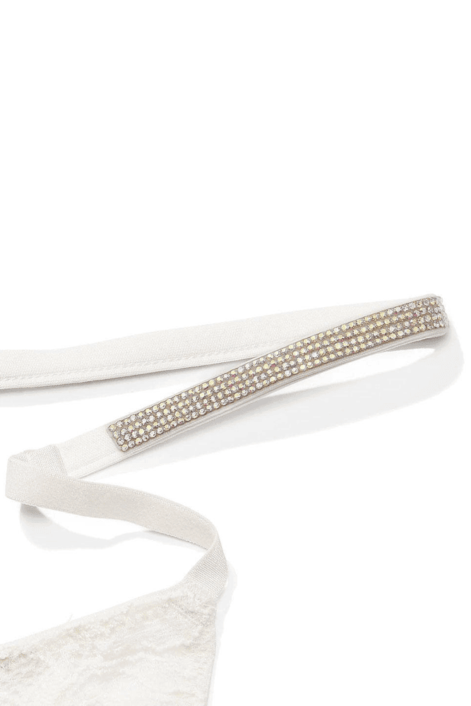 Трусики ЗІ СТРАЗАМИ V-THONG WHITE BACK Victoria`s Secret Трусики ЗІ СТРАЗАМИ V-THONG WHITE BACK Victoria`s Secret