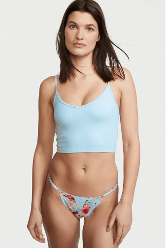 Трусики СО СТРАЗАМИ БИКИНИ BLUE FLORAL Victoria`s Secret