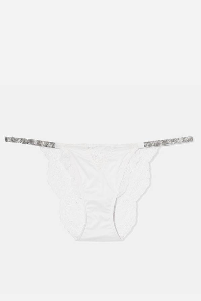 Трусики ЗІ СТРАЗАМИ БІКІНІ WHITE Victoria`s Secret Трусики ЗІ СТРАЗАМИ БІКІНІ WHITE Victoria`s Secret