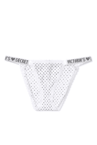 Трусики СО СТРАЗАМИ БИКИНИ WHITE/DOTS Victoria`s Secret