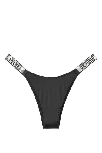 Трусики СО СТРАЗАМИ БРАЗИЛИАНЫ BLACK Victoria`s Secret