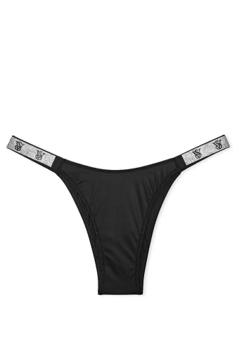 Трусики СО СТРАЗАМИ БРАЗИЛИАНЫ BLACK VS Victoria`s Secret