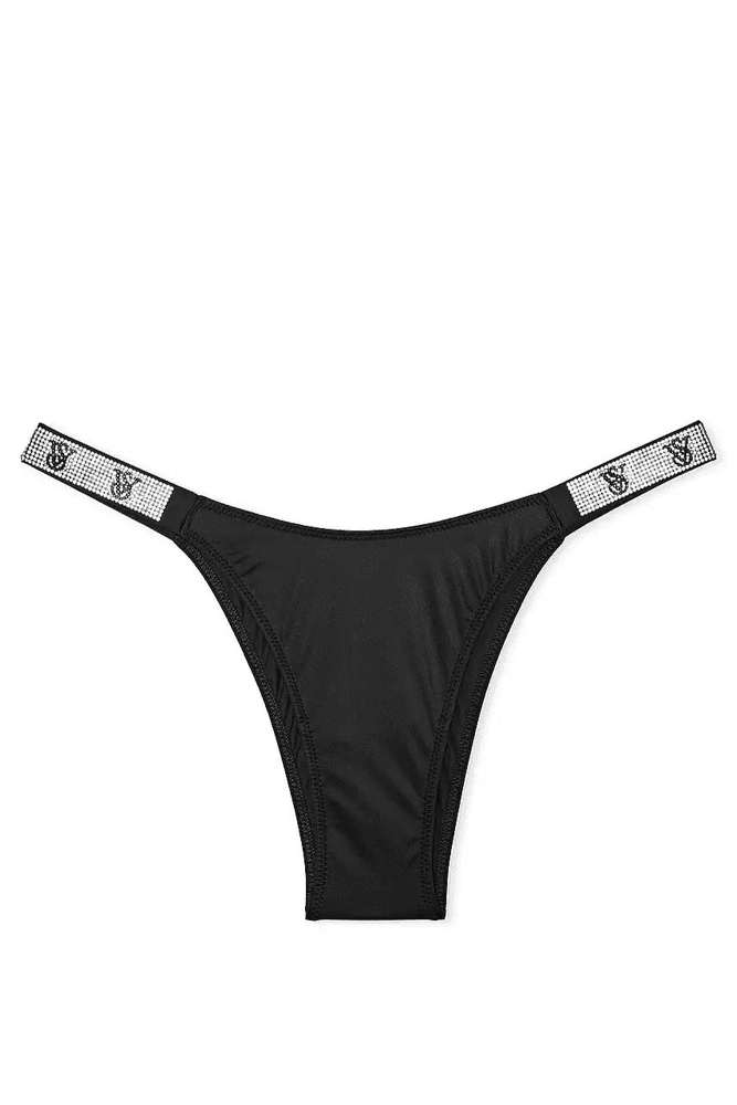 Трусики ЗІ СТРАЗАМИ БРАЗИЛІАНИ BLACK VS Victoria`s Secret