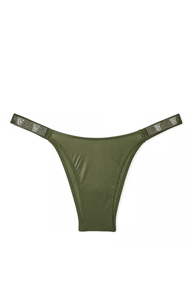 Трусики ЗІ СТРАЗАМИ БРАЗИЛІАНИ KHAKI VS Victoria`s Secret