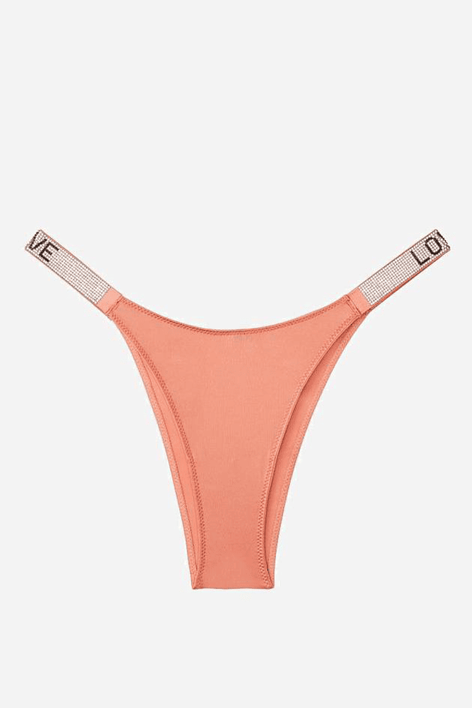 Трусики ЗІ СТРАЗАМИ БРАЗИЛІАНИ PEACH LOVE Victoria`s Secret