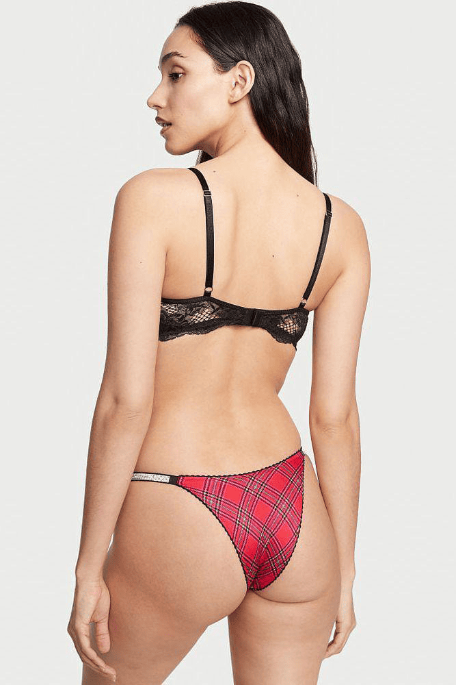 Трусики ЗІ СТРАЗАМИ БРАЗИЛІАНИ RED PLAID Victoria`s Secret Трусики ЗІ СТРАЗАМИ БРАЗИЛІАНИ RED PLAID Victoria`s Secret