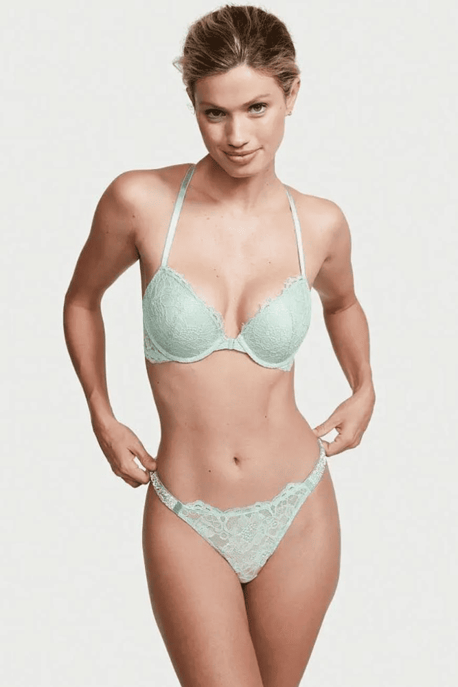 Трусики ЗІ СТРАЗАМИ БРАЗИЛІАНИ МЕРЕЖИВО MINT Victoria`s Secret