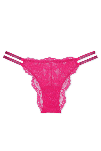 ТРУСИКИ СО СТРАЗАМИ БРАЗИЛИАНЫ СЕТЬ PINK DOUBLE Victoria`s Secret