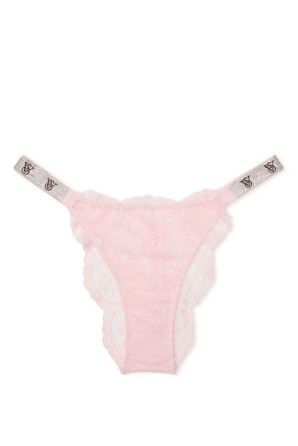 ТРУСИКИ СО СТРАЗАМИ БРАЗИЛИАНЫ СЕТЬ PUREST PINK Victoria`s Secret