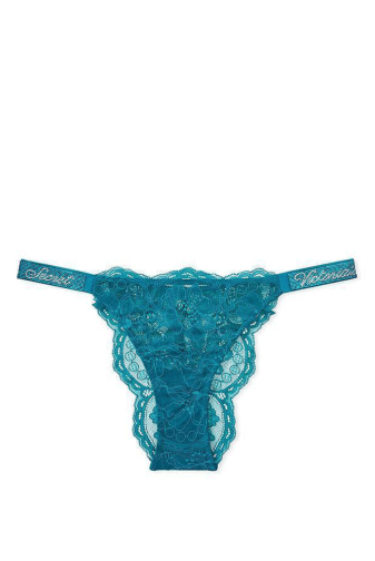 Трусики ЗІ СТРАЗАМИ БРАЗИЛІАНИ МЕРЕЖИВО TEAL Victoria`s Secret