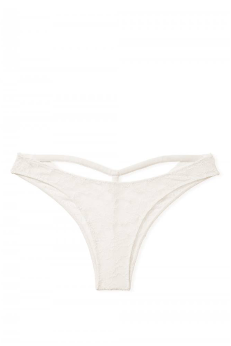 Трусики ЗІ СТРАЗАМИ БРАЗИЛІАНИ МЕРЕЖИВО WHITE BACK Victoria`s Secret