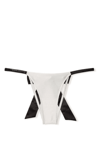 Трусики СО СТРАЗАМИ С ДОСТУПОМ BLACK WHITE BOW Victoria`s Secret
