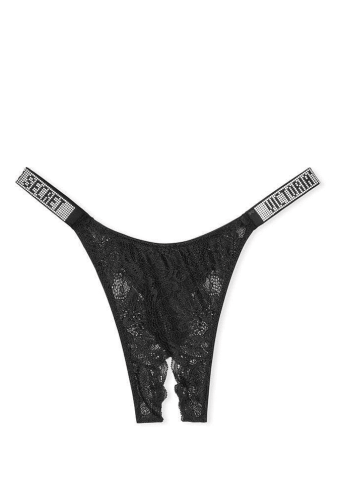 Трусики ЗІ СТРАЗАМИ З ДОСТУПОМ BLACK Victoria`s Secret