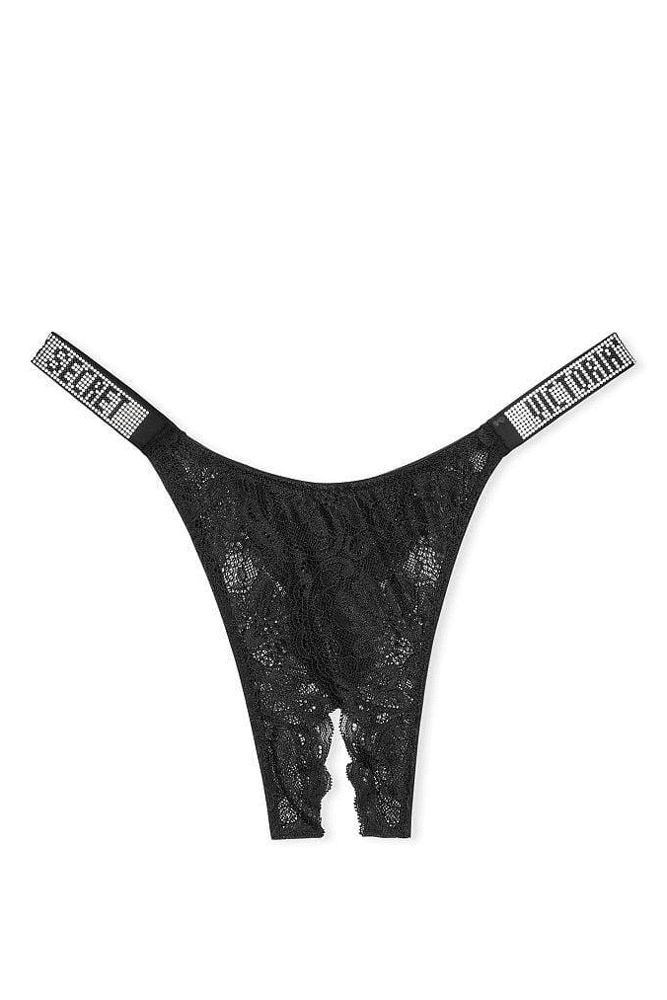 Трусики ЗІ СТРАЗАМИ З ДОСТУПОМ BLACK Victoria`s Secret