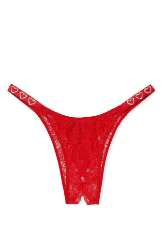 Трусики ЗІ СТРАЗАМИ З ДОСТУПОМ RED HEARTS Victoria`s Secret