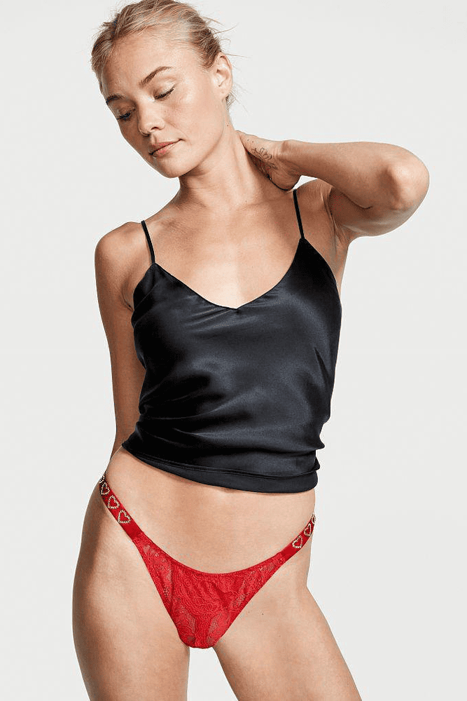 Трусики ЗІ СТРАЗАМИ З ДОСТУПОМ RED HEARTS Victoria`s Secret
