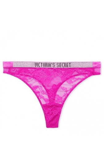 Трусики СО СТРАЗАМИ СТРИНГИ FUCHSIA HIGH Victoria`s Secret