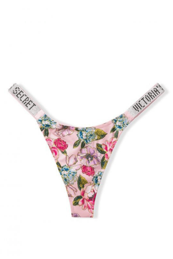 Трусики ЗІ СТРАЗАМИ СТРІНГИ PINK FLORAL Victoria`s Secret