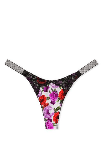 Трусики СО СТРАЗАМИ СТРИНГИ WHITE FLORAL Victoria`s Secret
