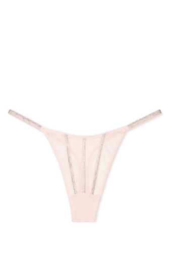 Трусики ЗІ СТРАЗАМИ СТРІНГИ МЕРЕЖИВО PINK LINES Victoria`s Secret