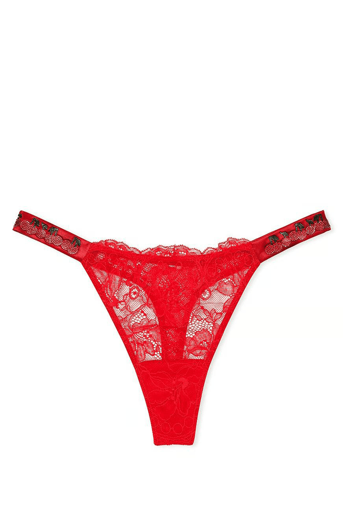 Трусики ЗІ СТРАЗАМИ СТРІНГИ МЕРЕЖИВО CHERRY Victoria`s Secret