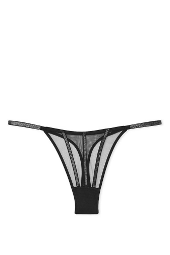 Трусики ЗІ СТРАЗАМИ СТРІНГИ МЕРЕЖИВО DARK BLACK LINES Victoria`s Secret
