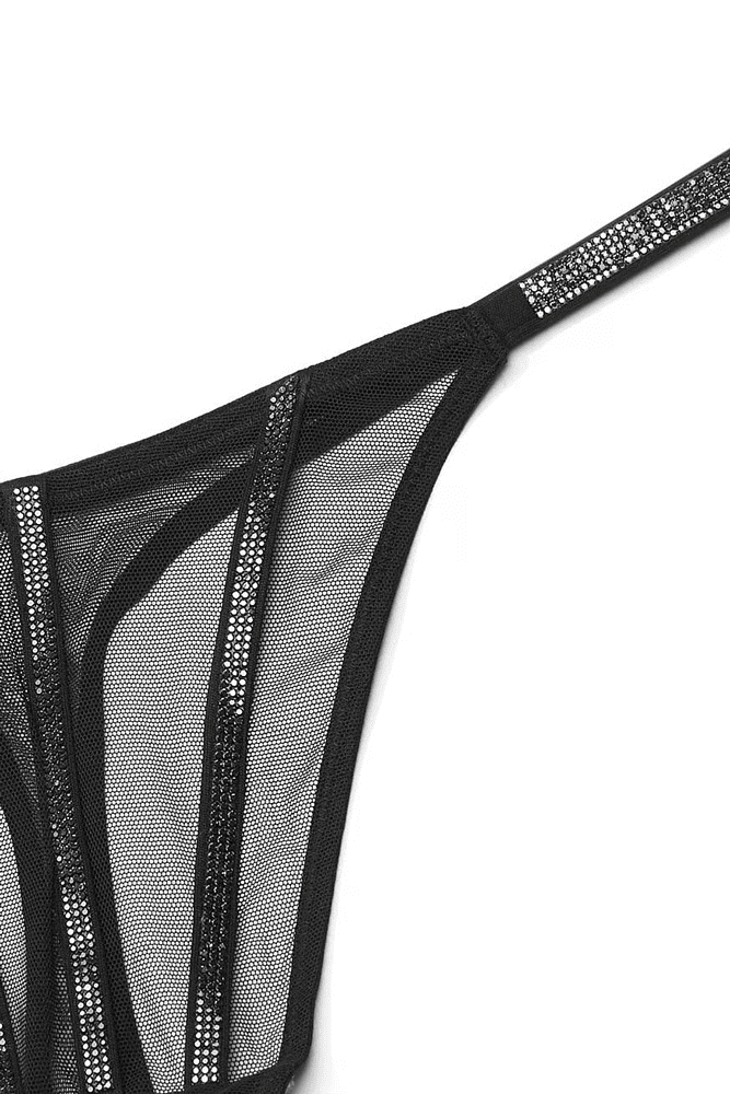 Трусики ЗІ СТРАЗАМИ СТРІНГИ МЕРЕЖИВО DARK BLACK LINES Victoria`s Secret Трусики ЗІ СТРАЗАМИ СТРІНГИ МЕРЕЖИВО DARK BLACK LINES Victoria`s Secret