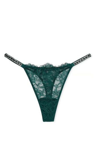 Трусики СО СТРАЗАМИ СТРИНГИ СЕТЬ EMERALD CHAIN ​​Victoria`s Secret