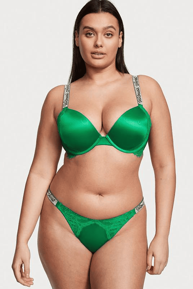 Трусики ЗІ СТРАЗАМИ СТРІНГИ МЕРЕЖИВО GRASS Victoria`s Secret