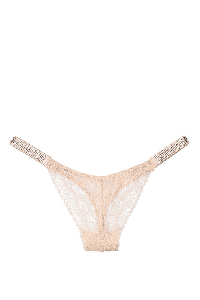 Трусики ЗІ СТРАЗАМИ СТРІНГИ МЕРЕЖИВО NUDE Victoria`s Secret