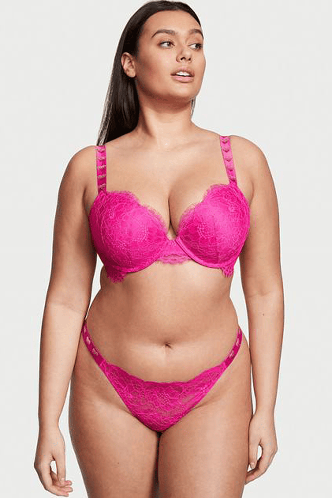 Трусики ЗІ СТРАЗАМИ СТРІНГИ МЕРЕЖИВО PINK HEART Victoria`s Secret