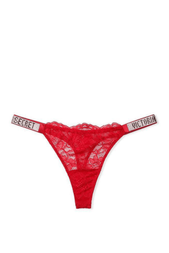 ТРУСИКИ СО СТРАЗАМИ СТРИНГИ СЕТЬ RED Victoria`s Secret