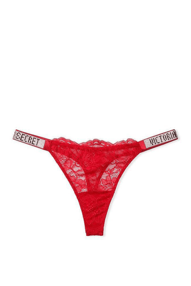 Трусики ЗІ СТРАЗАМИ СТРІНГИ МЕРЕЖИВО RED Victoria`s Secret