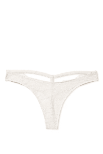 ТРУСИКИ СО СТРАЗАМИ СТРИНГИ СЕТЬ WHITE BACK Victoria`s Secret