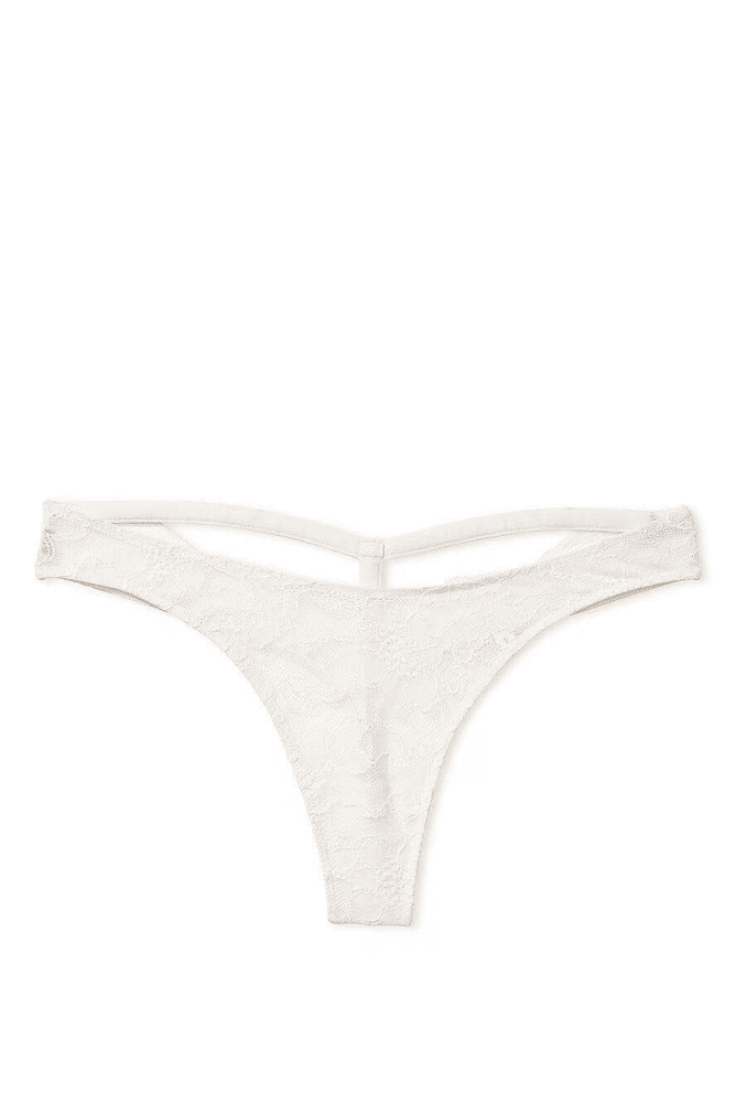 Трусики ЗІ СТРАЗАМИ СТРІНГИ МЕРЕЖИВО WHITE BACK Victoria`s Secret