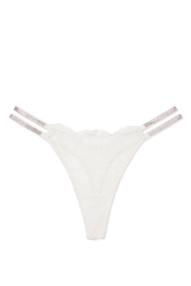 Трусики ЗІ СТРАЗАМИ СТРІНГИ МЕРЕЖИВО WHITE CROSS Victoria`s Secret