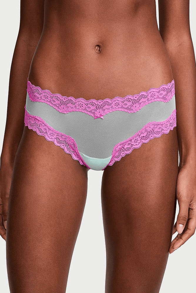 Трусики МЕРЕЖИВНІ ЛЮКС БРАЗИЛІАНИ PINK BLUE Victoria`s Secret