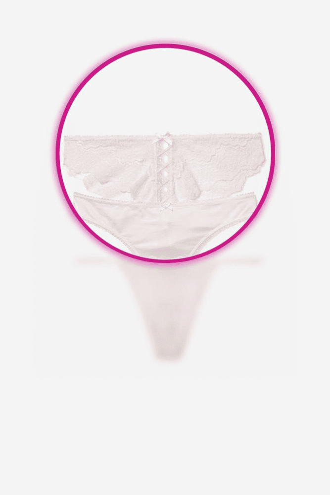 Трусики МЕРЕЖИВНІ ЛЮКС БРАЗИЛІАНИ WHITE BOW Victoria`s Secret