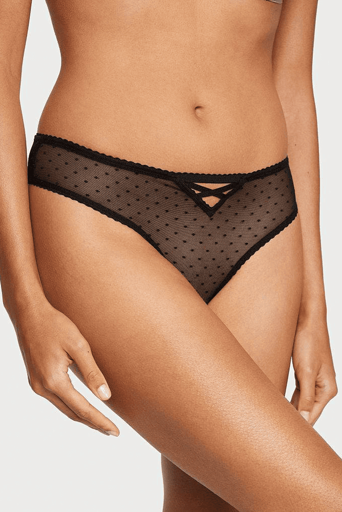 Трусики МЕРЕЖИВНІ ЛЮКС З ДОСТУПОМ BLACK DOT Victoria`s Secret
