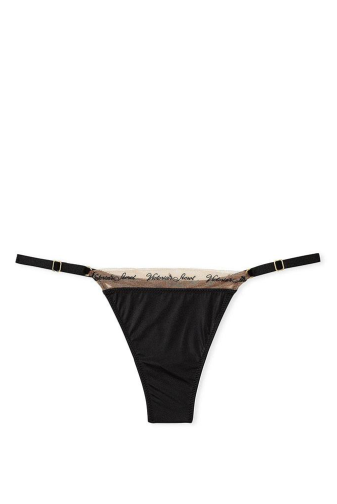 ТРУСКИ СЕТЕВЫЕ ЛЮКС СТРИНГИ BLACK MESH Victoria`s Secret
