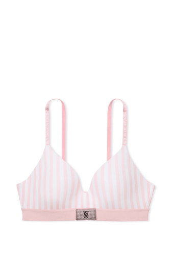 БЮСТГАЛЬТЕР БЕЗ КОСТОЧЕК PINK STRIPE EMBL Victoria`s Secret