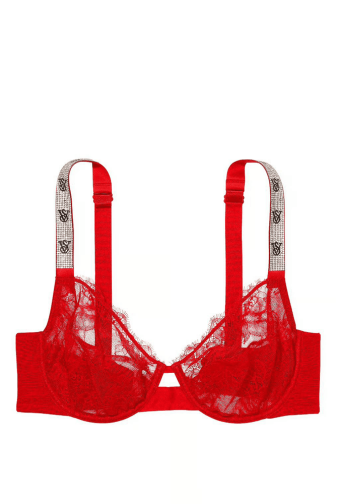 БЮСТГАЛЬТЕР СО СТРАЗАМИ БЕЗ ПУШ-АП RED VS Victoria`s Secret