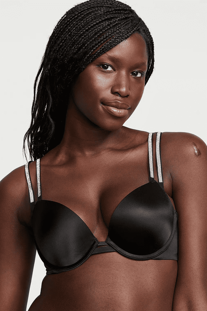 БЮСТГАЛЬТЕР ЗІ СТРАЗАМИ ПУШ-АП BLACK DOUBLE Victoria`s Secret БЮСТГАЛЬТЕР ЗІ СТРАЗАМИ ПУШ-АП BLACK DOUBLE Victoria`s Secret
