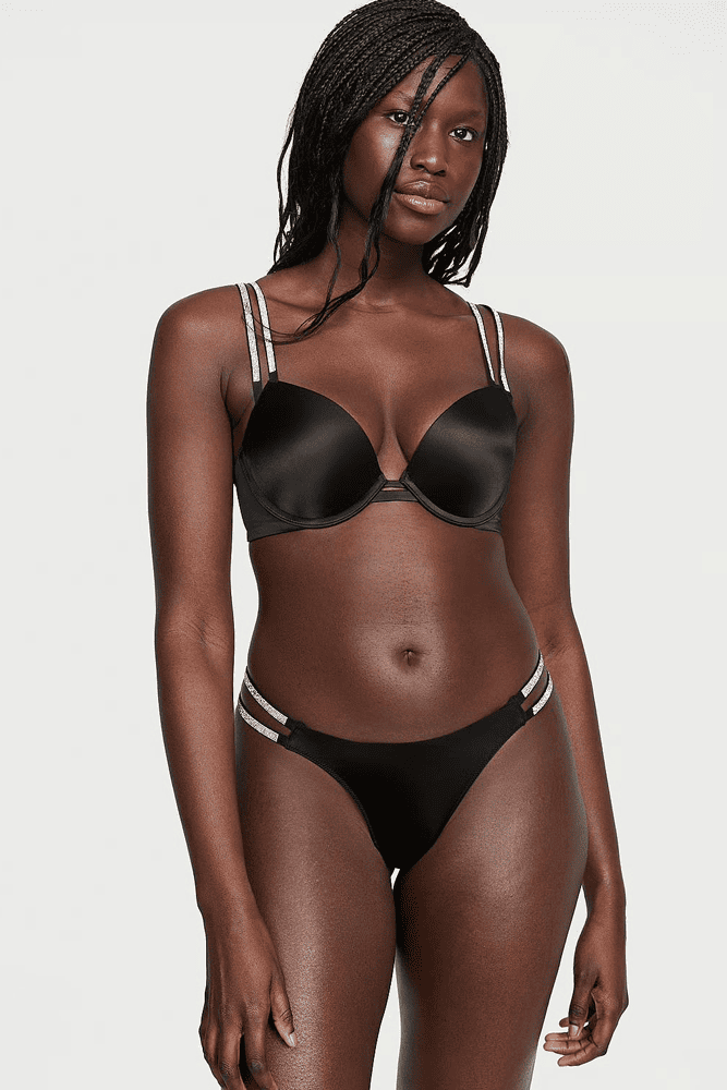 БЮСТГАЛЬТЕР ЗІ СТРАЗАМИ ПУШ-АП BLACK DOUBLE Victoria`s Secret БЮСТГАЛЬТЕР ЗІ СТРАЗАМИ ПУШ-АП BLACK DOUBLE Victoria`s Secret