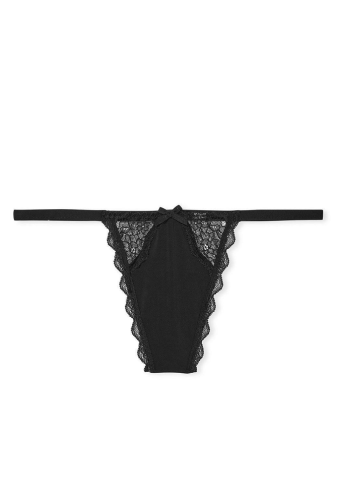 Трусики V-THONG BLACK ANGELS Victoria`s Secret