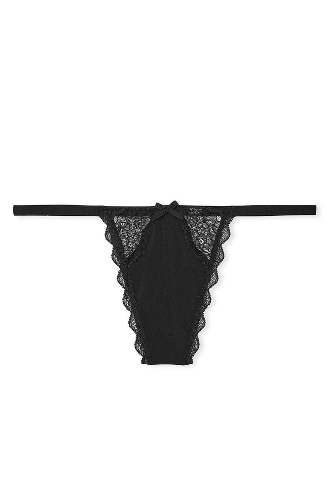 Трусики V-THONG BLACK ANGELS Victoria`s Secret